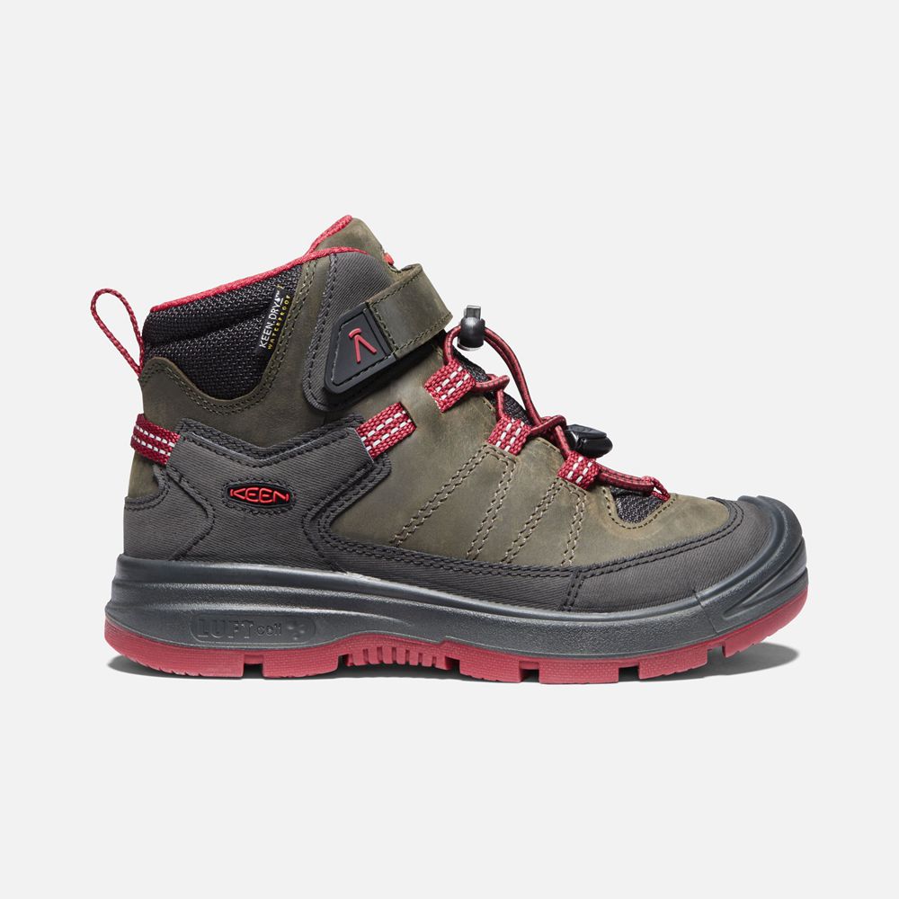 Botas de Seguridad Keen Mexico Grises/Rojos - Niños Redwood Waterproof - AI8137094